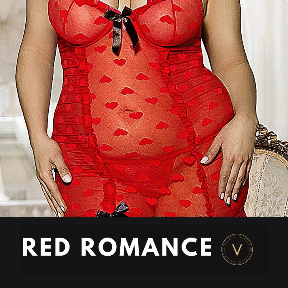 Sexy Red Sheer Lingerie